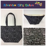 Large Tote Bag - Farm Sweet Farm - Charcoal Large Tote Bag - Farm Sweet Farm - Charcoal